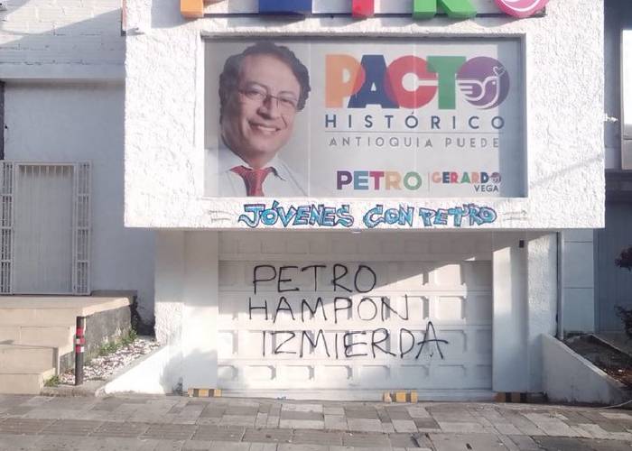 Vandalizan la primera Casa Petro en Medellín