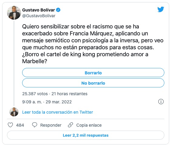  - Pésima defensa de Gustavo Bolívar a Francia Márquez