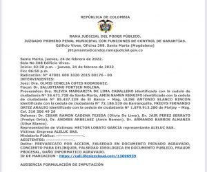  - La "empresa criminal" de los funcionarios de la Alcaldía de Santa Marta y la Gobernación del Magdalena