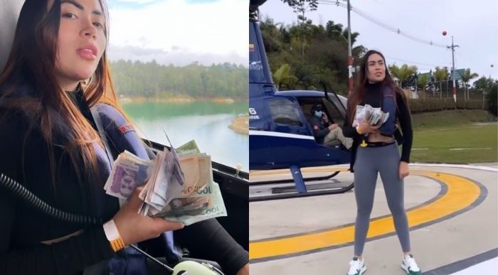  - Como si fuera la sucesora de Pablo Escobar: Epa Colombia bota millones de pesos en helicóptero