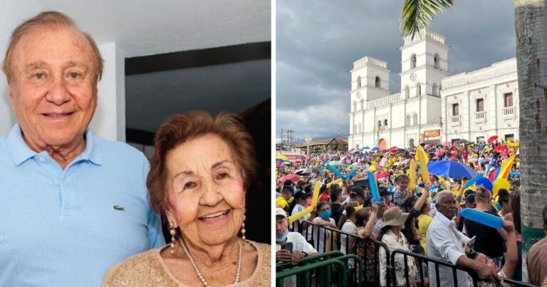  - A sus 97 años, la mamá de Rodolfo Hernández se puso la camiseta en el cierre de su campaña
