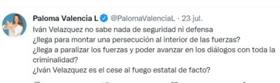  - Paloma Valencia reconoce que el uribismo es susceptible de ser juzgado por parapolítica