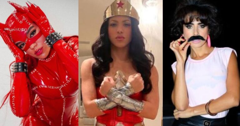 famosas colombianas Karol G, Shakira, Carolina Soto, Johanna Fadul - Encendieron la noche de brujas: Los disfraces mas candentes de las famosas colombianas