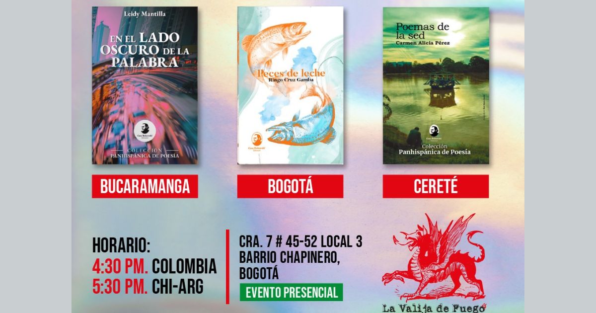 Editorial chilena «Casa Bukowski», llega a Colombia publicando a tres poetas colombianos