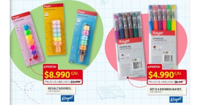  - Promociones del Ara: productos escolares desde 10 mil pesos