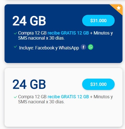 Tigo - Los paquetes de datos de Claro, Movistar y Tigo de menos de  mil ¿Cuál es mejor?