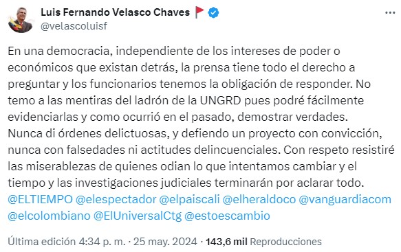  - Luis Fernando Velasco, el liberal que se le pegó a Petro y que Olmedo López puso contra las cuerdas