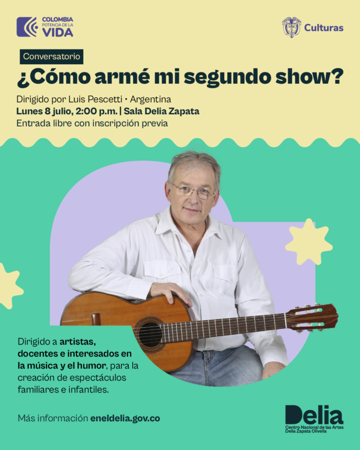  - Luis Pescetti regresa a Colombia tras 6 años: recitales, talleres y charlas imperdibles en el Delia
