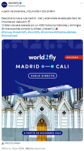  - Uno de los hombres más ricos de España se la juega con una aerolínea con Cali como destino