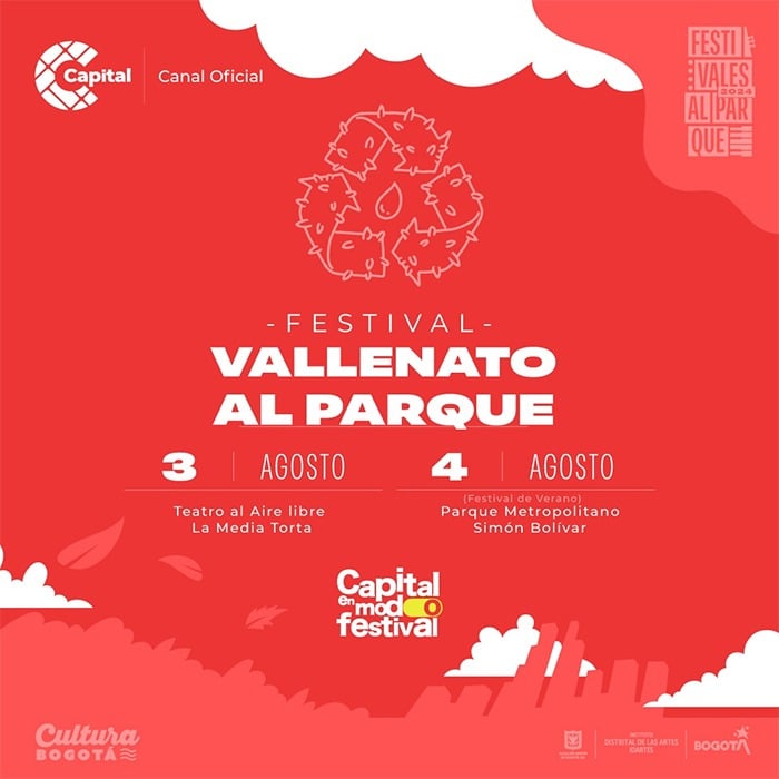 Conciertos gratuitos en Bogotá - Vallenato al parque - Estos son los mejores conciertos gratuitos en Bogotá para disfrutar en lo que queda del año