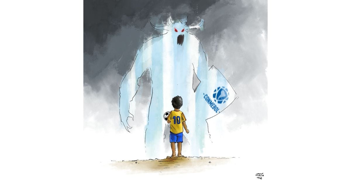 Caricatura: Colombia vs Conmebol