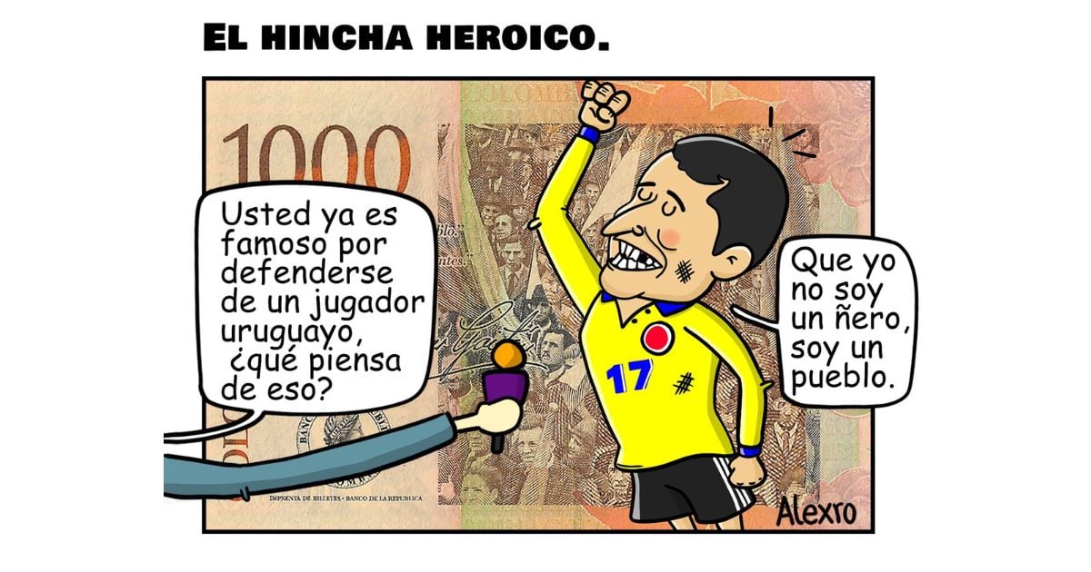 Caricatura: El hincha heróico