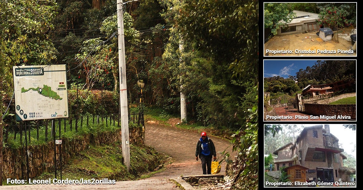 De quiénes son las grandes casas construidas sin permiso en los cerros orientales de Bogotá