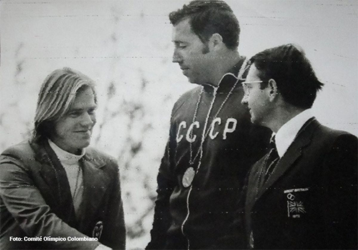 Helmut Bellingrodt podio Juegos Olímpicos Múnich 1972 primer colombiano en ganar una medalla olímpica - Helmut Bellingrodt, el barranquillero que fue el primer colombiano en ganar una medalla olímpica