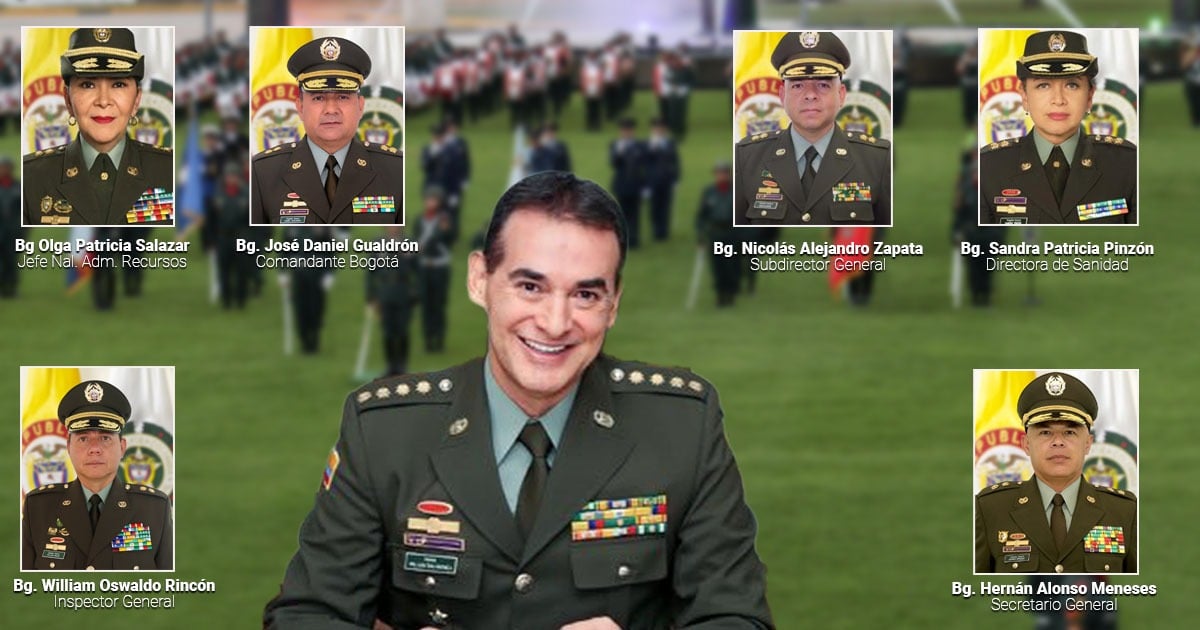 Los 6 generales de más confianza que rodean al director de la Policía William Salamanca