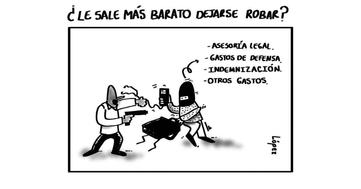 Caricatura: ¿Le sale más barato dejarse robar?