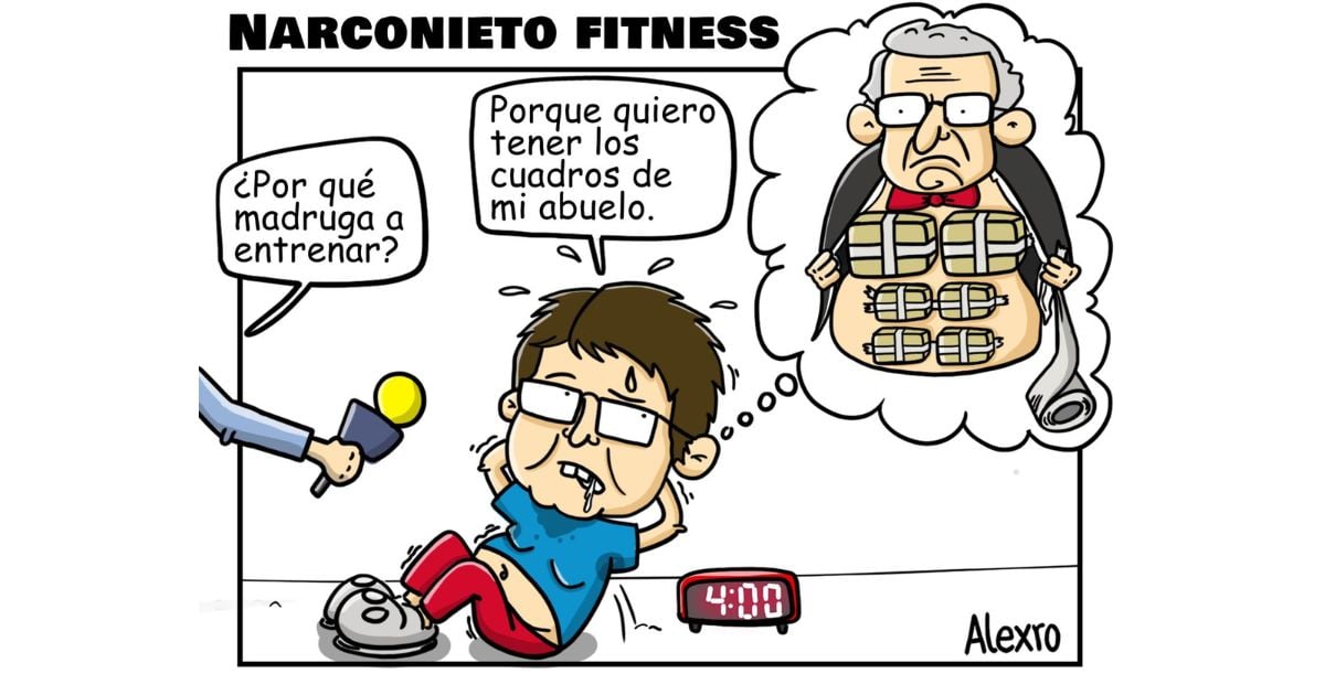 Caricatura: Narconieto fitness