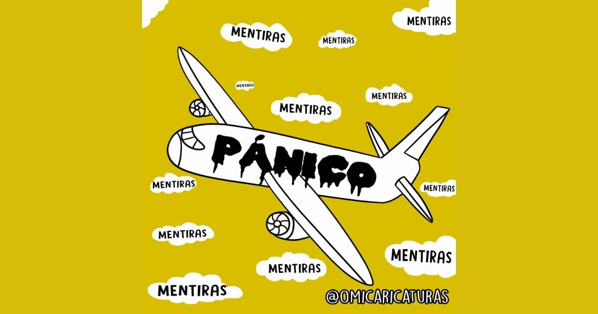 Caricatura: Pánico aéreo