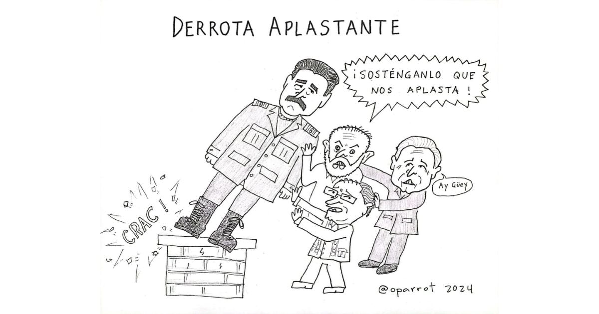 Caricatura: Derrota aplastante