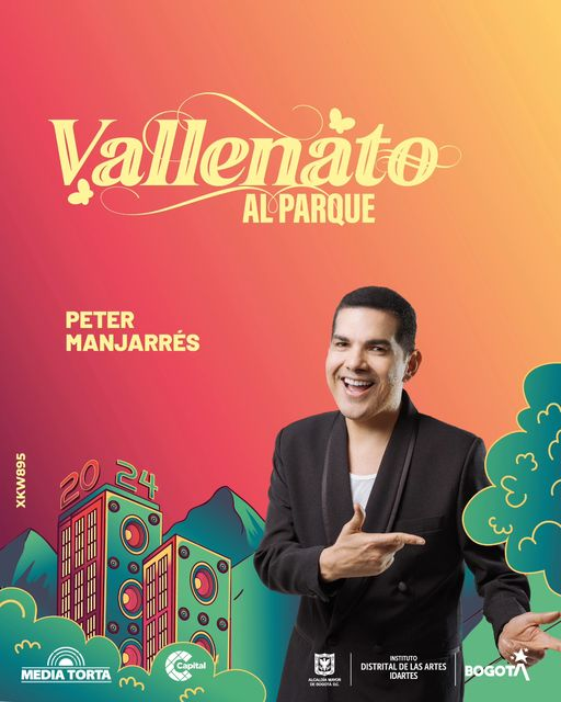 Peter Manjarres invitado al festival vallenato - Prográmese para el festival de Vallenato al Parque 2024