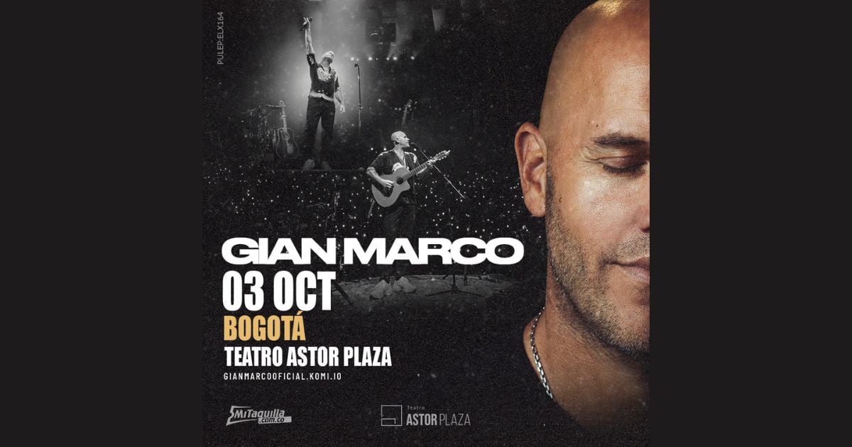 Todo listo para el concierto del artista Gian Marco en Bogotá, este 3 de Octubre