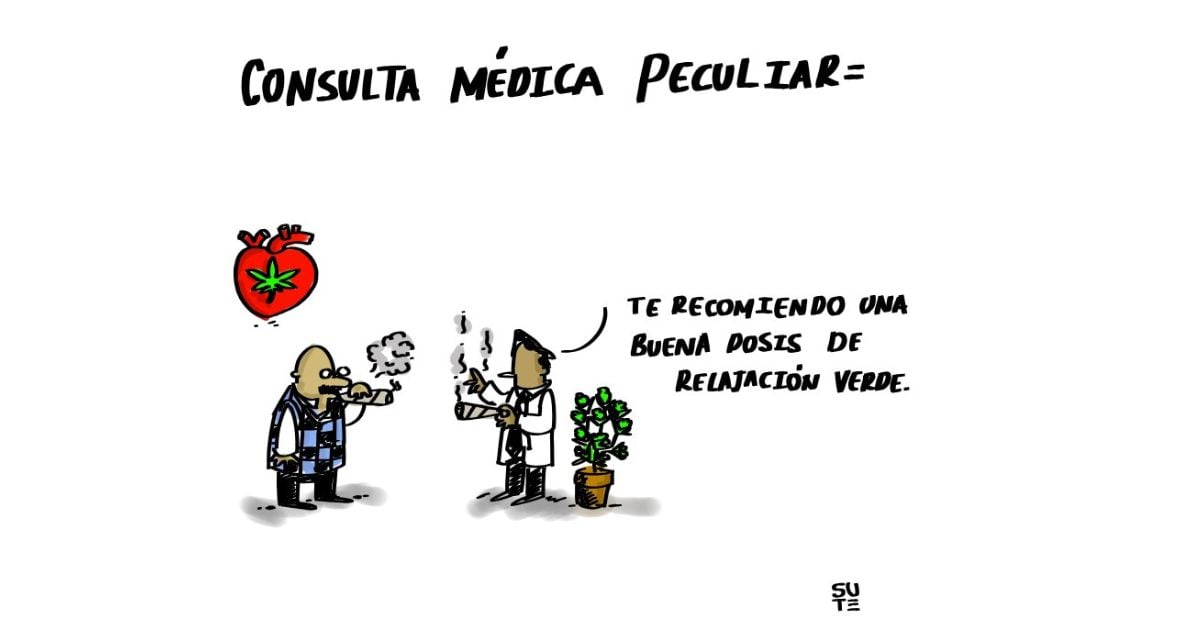 Caricatura: Consulta médica peculiar