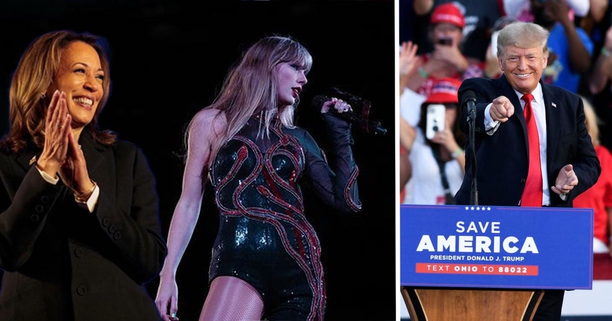 Taylor Swift y su apoyo a Kamala Harris que puede dañarle el caminado a Donald Trump