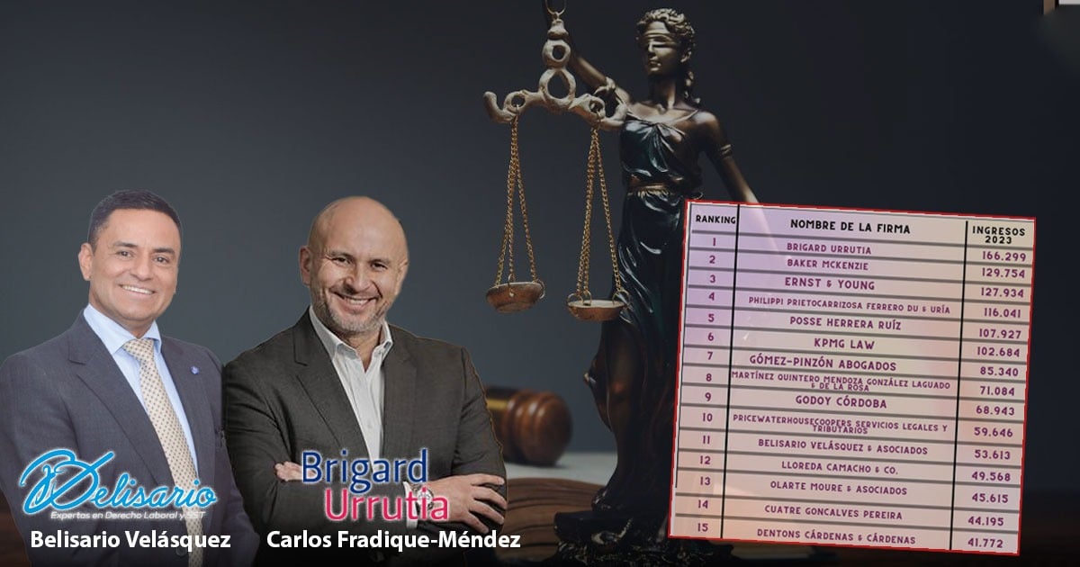 Quiénes son los abogados y bufetes que más facturan en Colombia