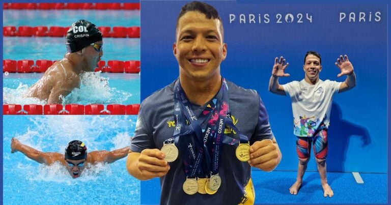 Historia de Nelson Crispín máximo medallista colombiano Juegos Paralímpicos - Nelson Crispín, el atleta que se hizo grande en las piscinas siendo el máximo medallista colombiano