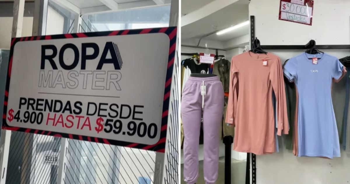 Este es el Ropa Máster donde consigue mucha ropa por menos de $59 mil