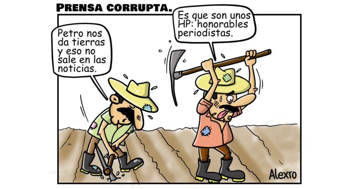 Caricatura: Prensa corrupta