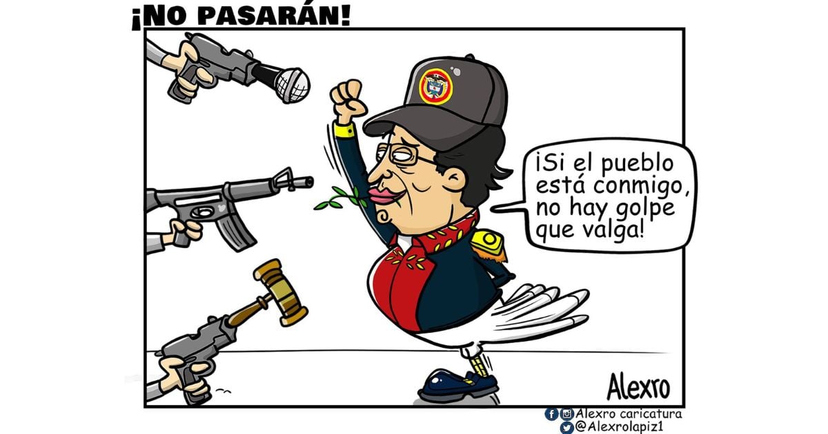 Caricatura: ¡No pasarán!