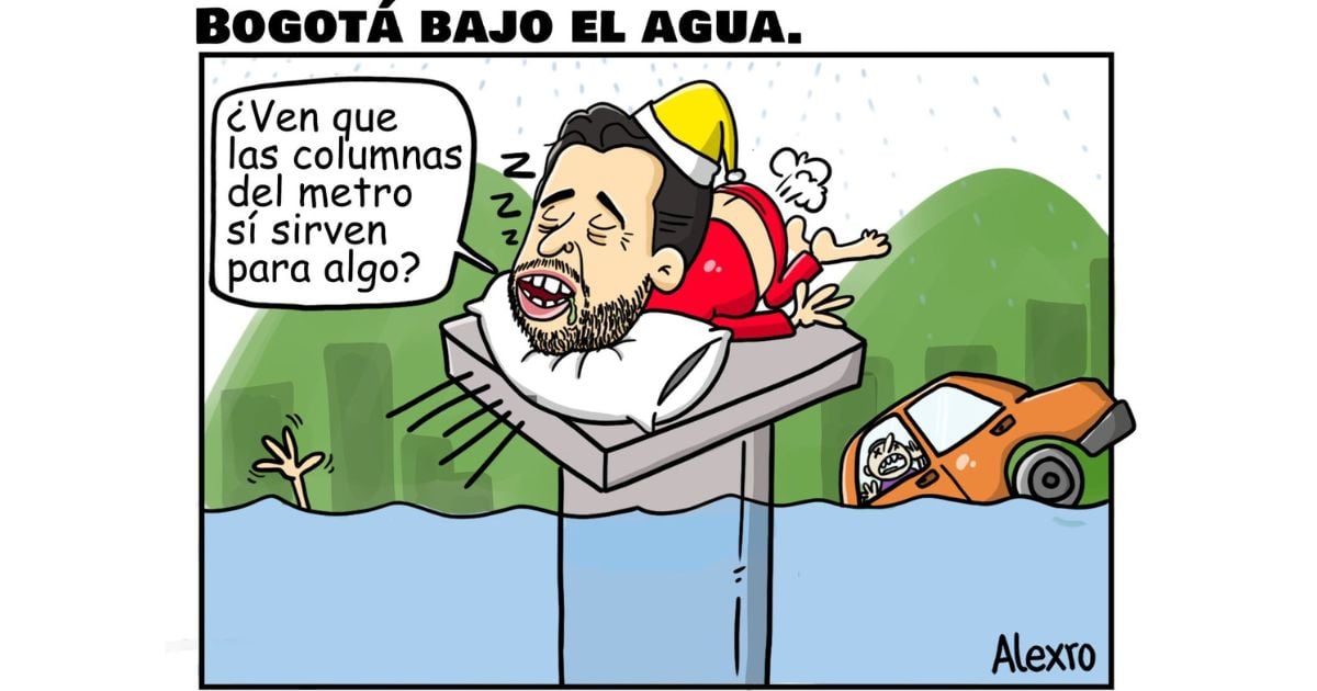 Caricatura: Bogotá bajo el agua