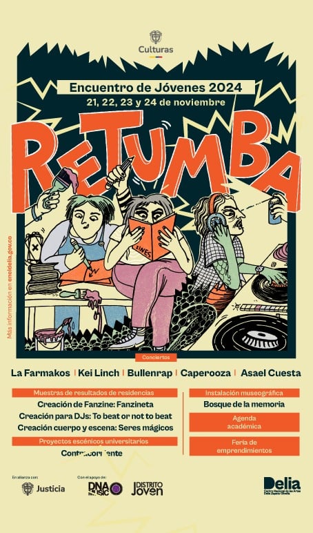  - Con artes vivas, fanzines y conciertos, jóvenes artistas de Colombia se encuentran en 'Retumba'