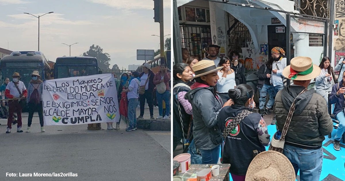 Los Muiscas que bloquearon la ciudad  son una de las 16 mil familias indígenas que vive en Bogotá