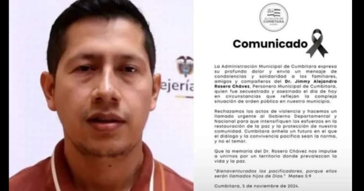 Asesinan a personero de Cumbitara, Nariño