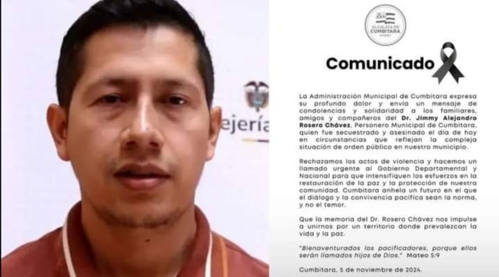 Asesinan a personero de Cumbitara, Nariño