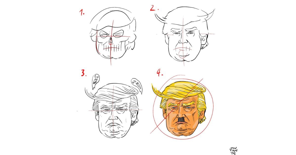 Caricatura: ¿Cómo dibujar a Donald Trump?