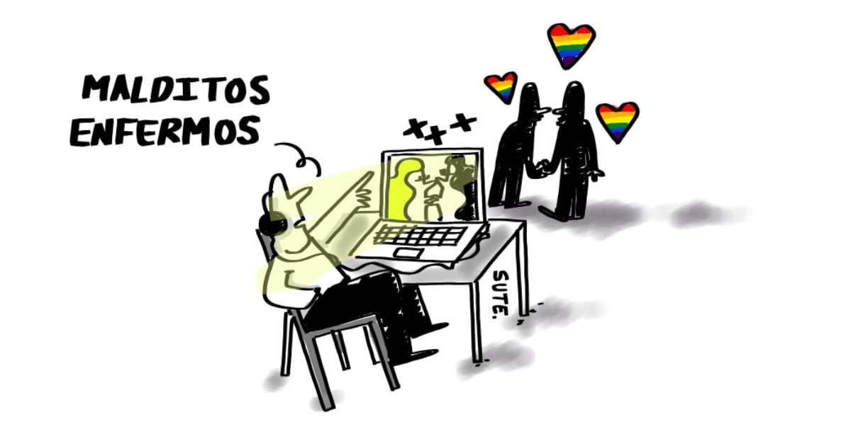 Caricatura: Homofobia, placer y closet