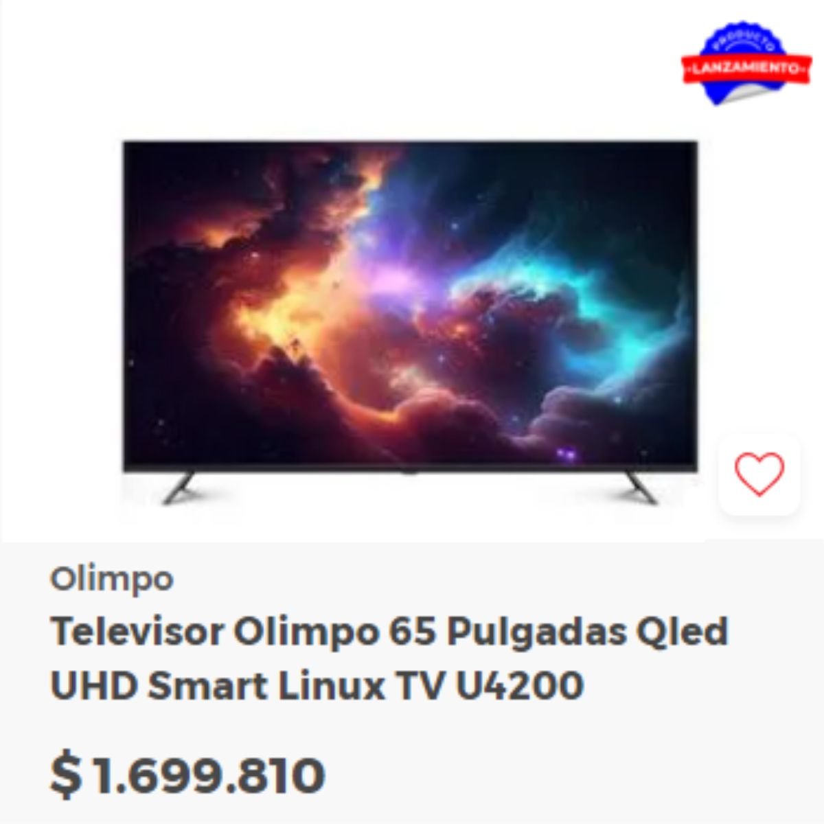 Olímpica televisor - Olímpica: el televisor de 65 pulgadas que vale menos de  millones; no encontrará uno más barato