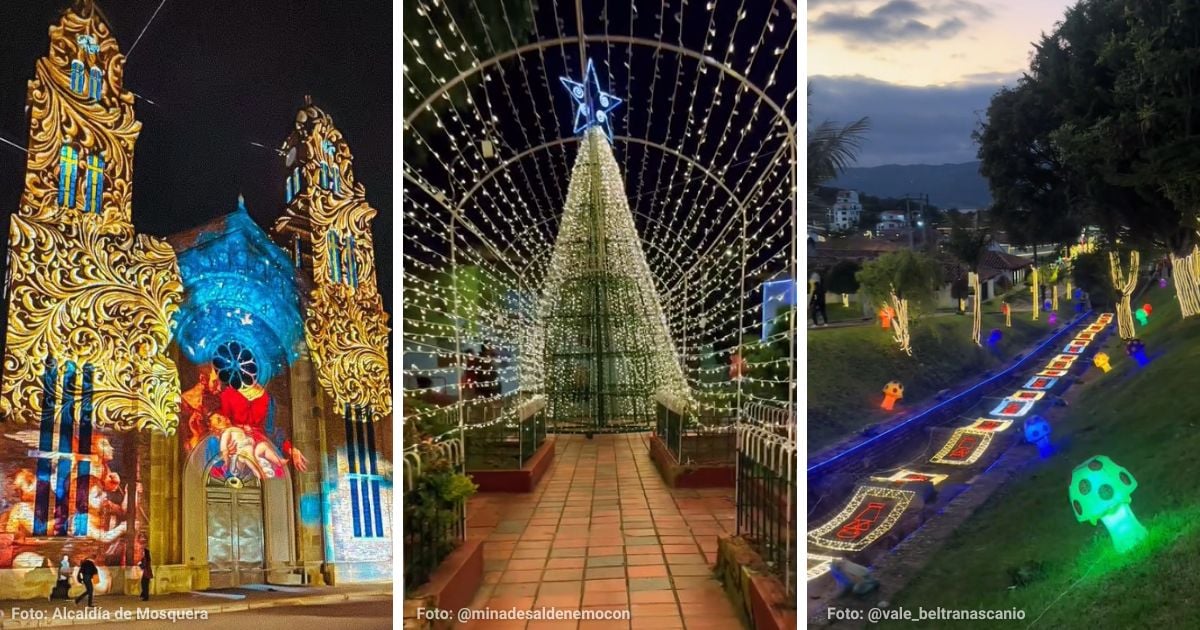 Tres pueblos a menos de 2 de Bogotá para visitar alumbrados navideños