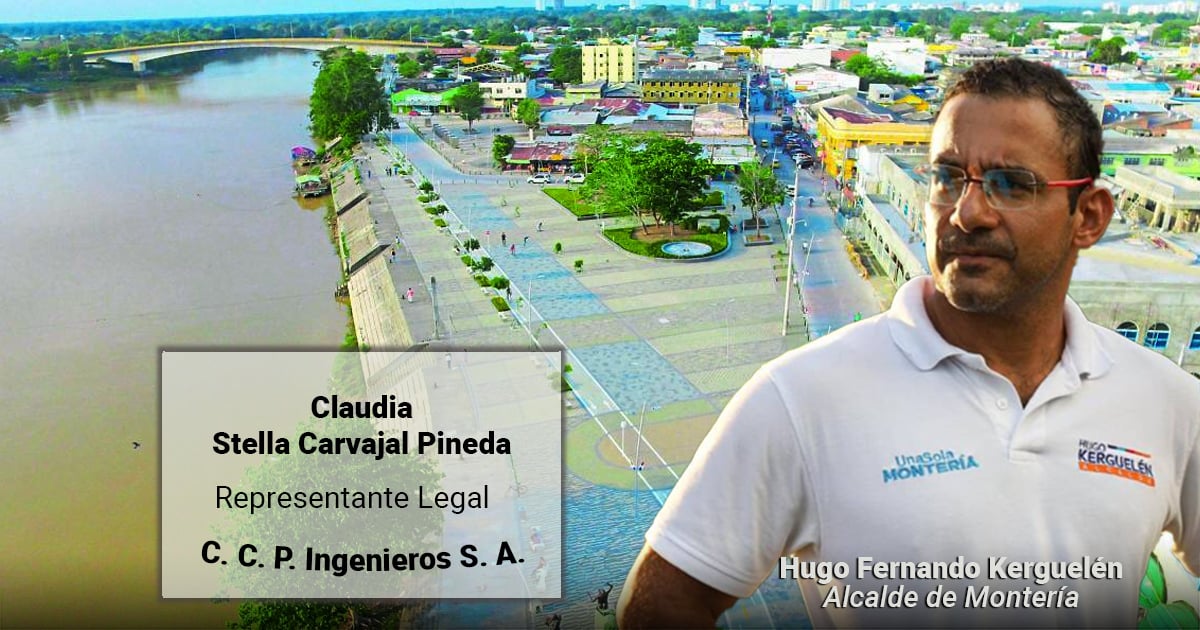 La contratista que el alcalde de Montería Hugo Kerguelén ha favorecido con obras por $90 mil millones