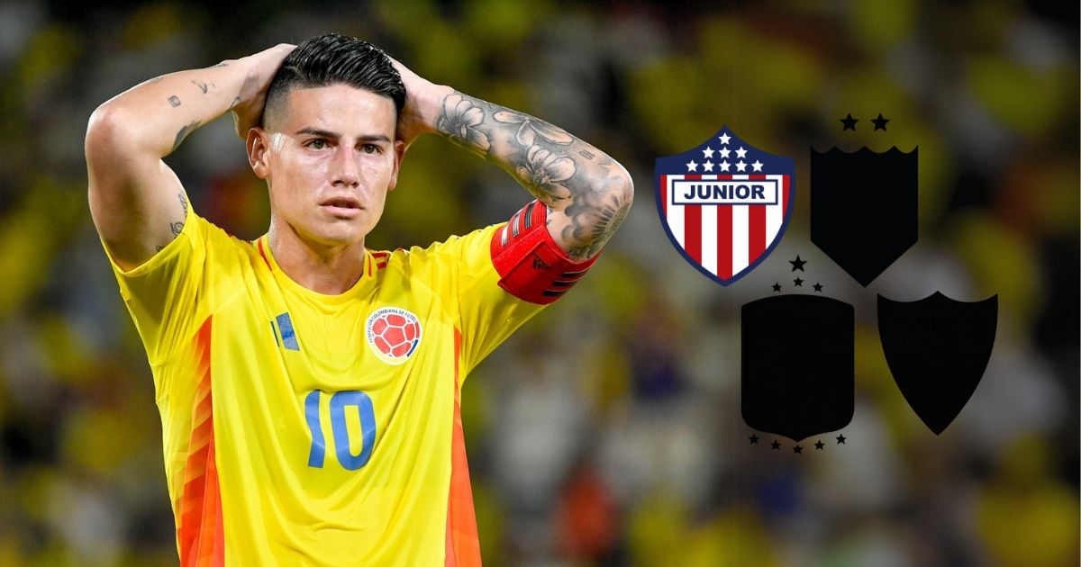 Los 4 equipos que pelean con Junior por el fichaje de James Rodríguez; son pesos pesados